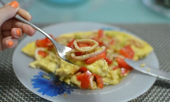 squid omelette for protein diet