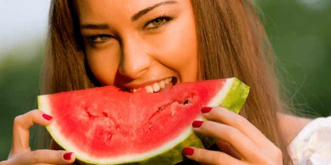 girl who eats watermelon for weight loss